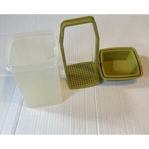 Vintage Tupperware 1330-2 Pick-A-Deli Pickle Keeper 3-Piece Container